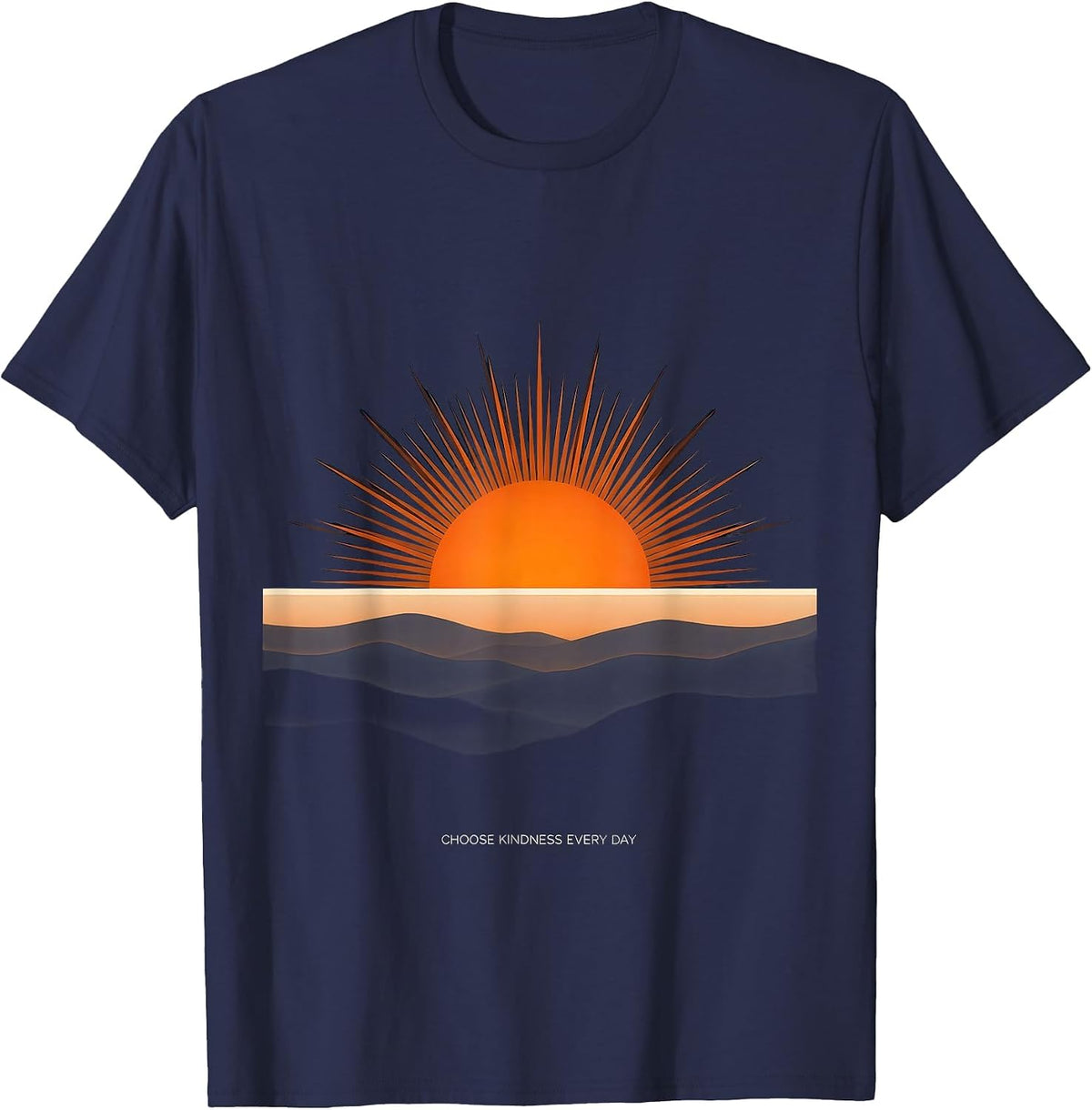 Unity Day Choose Kindness Every Day Orange Design T-Shirt - Navy Blue