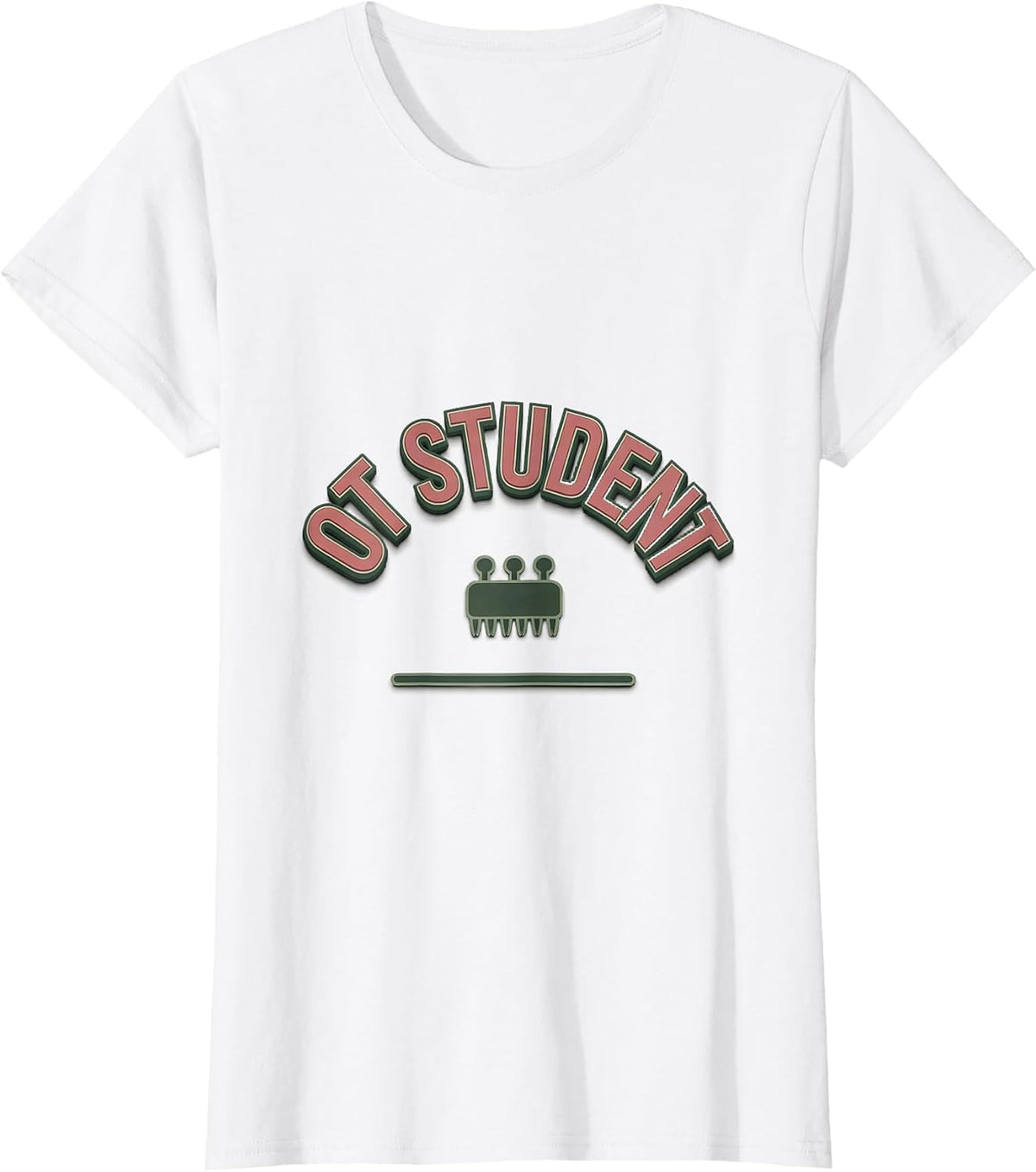 OT Student Bold Collegiate Occupational Therapy OT Month T-Shirt - White