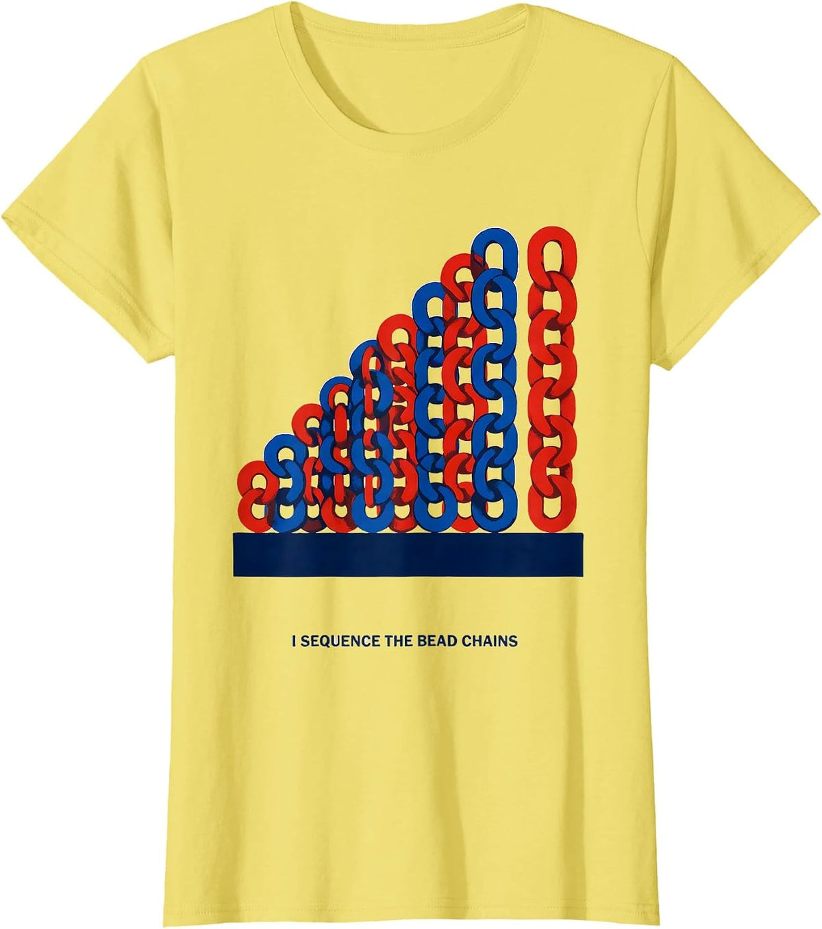 Women's I Sequence The Bead Chains Montessori Teacher Method Pride T-Shirt - Lemon Yellow