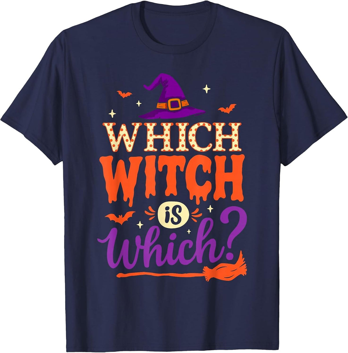 Which Witch is Which Halloween for Women Men English Teacher T-Shirt - Navy Blue