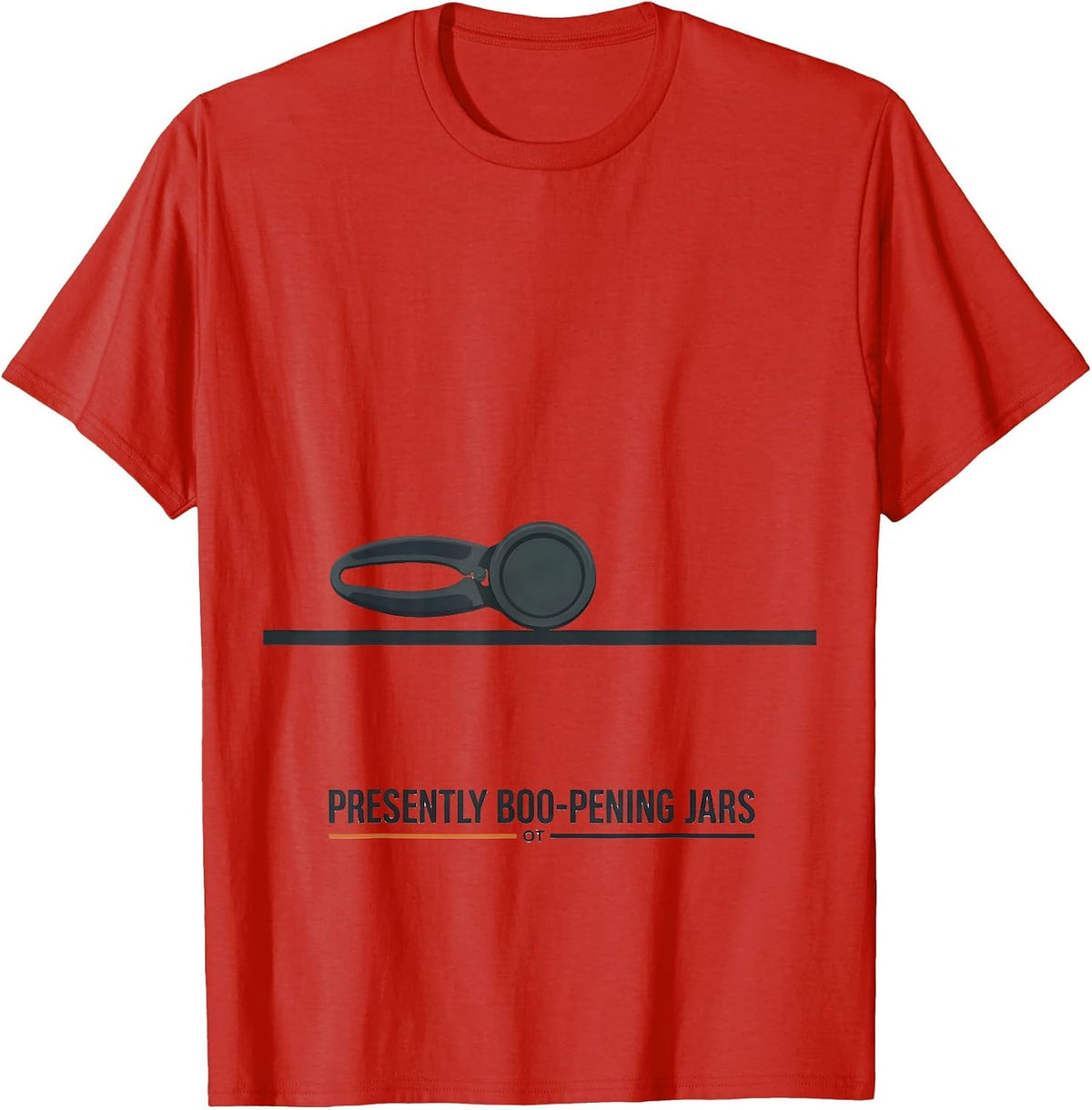 Men's Presently Boo-pening Jars OT Occupational Therapy Halloween T-Shirt - Red