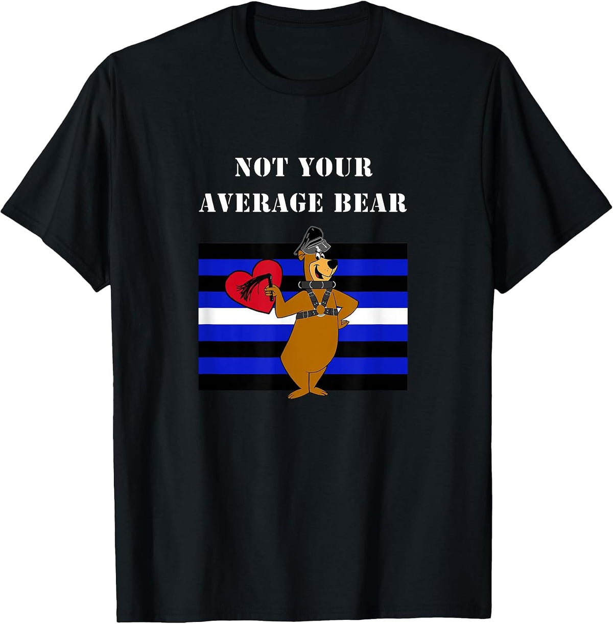 Not Your Average Bear - Leather Pride - Gay Pride T-Shirt - Black