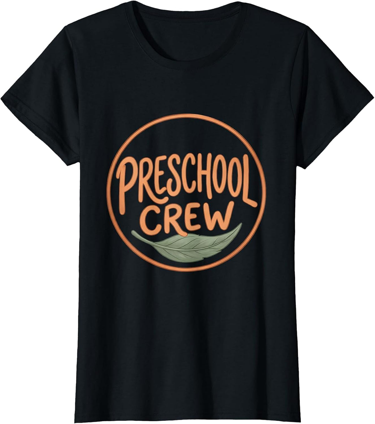 Preschool Crew Boho Typography Childcare Provider Daycare T-Shirt - Black