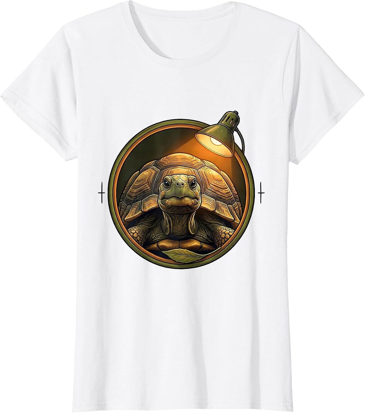 Tortoise Badge Lighthearted Animal Lover Humor T-Shirt - White