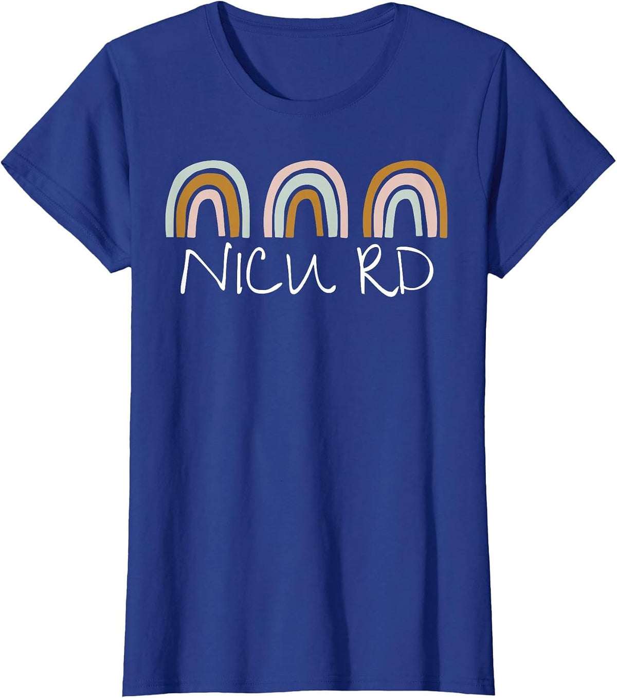 Retro Rainbow NICU RD Registered Dietitian Nutritionists T-Shirt - Royal Blue