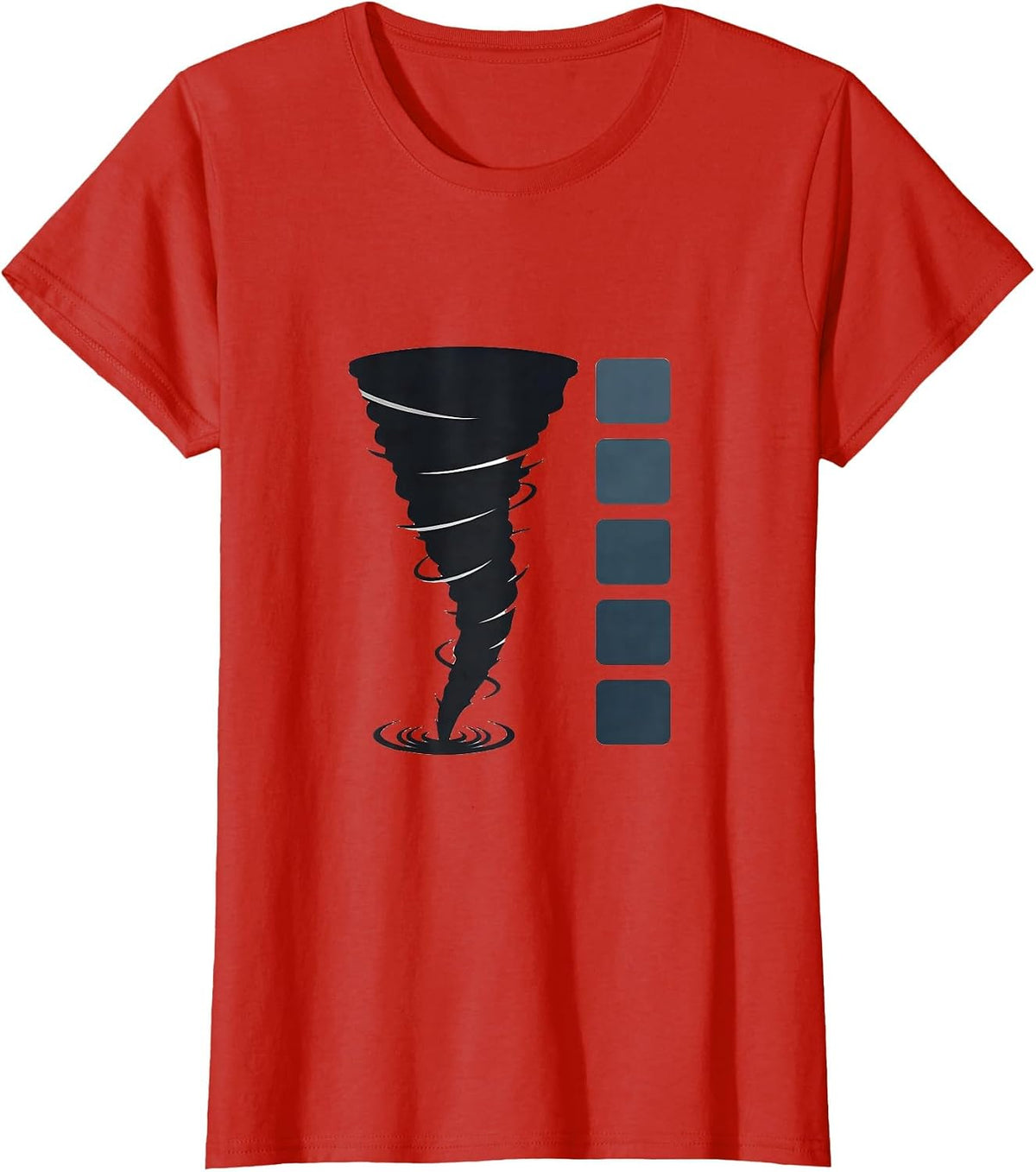 Tornado Funnel Minimalist Storm Chaser Meteorologist T-Shirt - Red