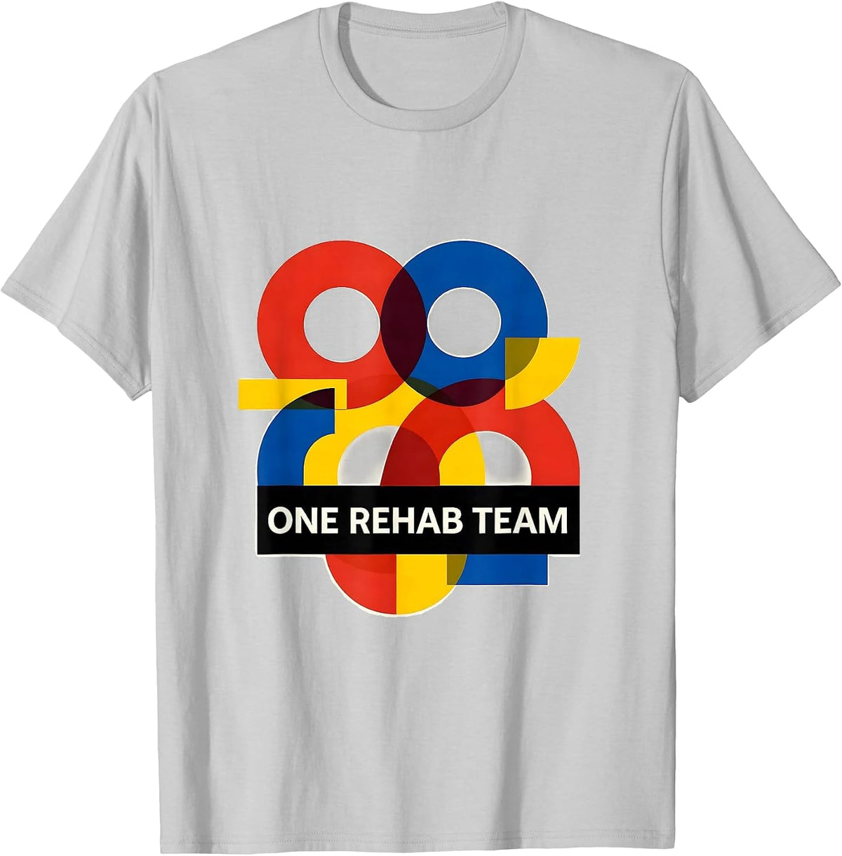 Men's One Rehab Team Modernist Occupational Therapist Physical T-Shirt - Silver Grey
