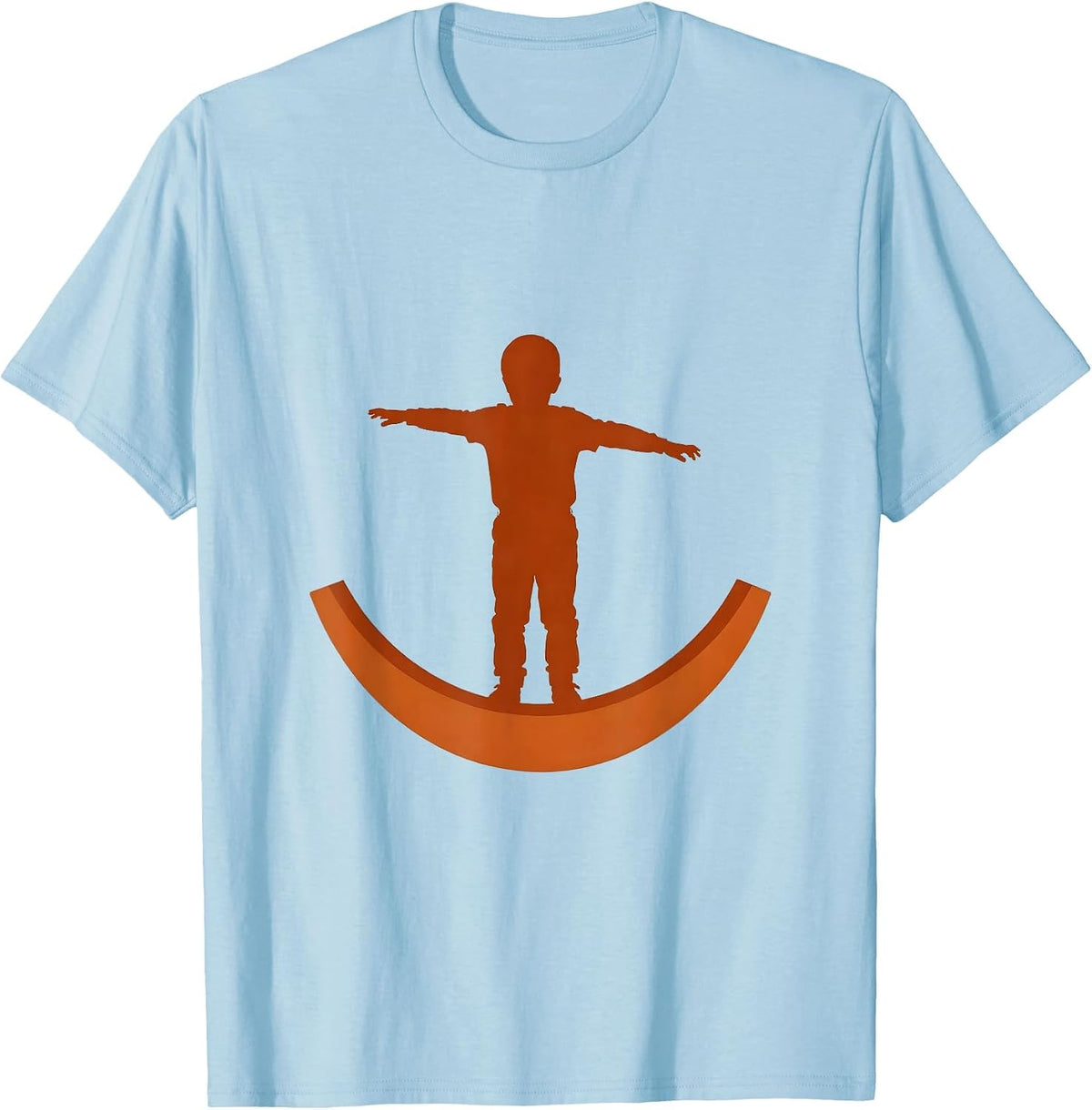 Men's Occupational Therapy Child Wobble Board Balance T-Shirt - Baby Blue