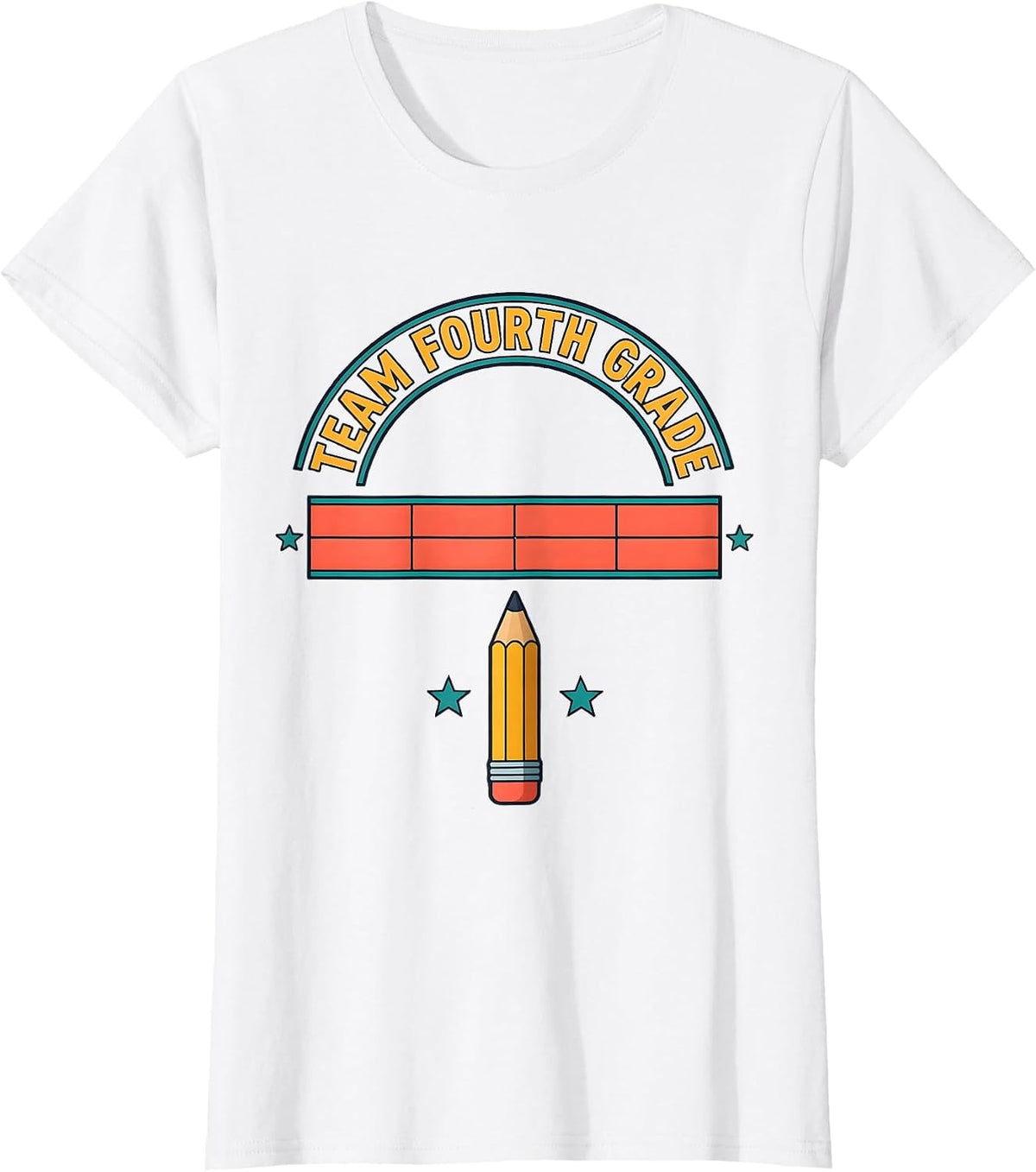 Team Fourth Grade Back To School Student Teacher First Day T-Shirt - White