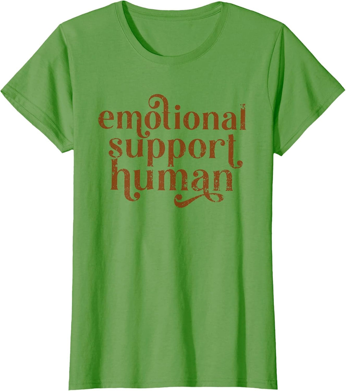 Emotional Support Human Graduation New Therapist Credentials T-Shirt, Women, Grass Green, Medium - As Pictured