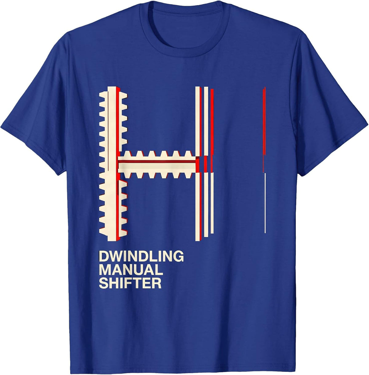 Dwindling Manual Shifter Funny Manual Transmission Car Guy T-Shirt - Royal Blue