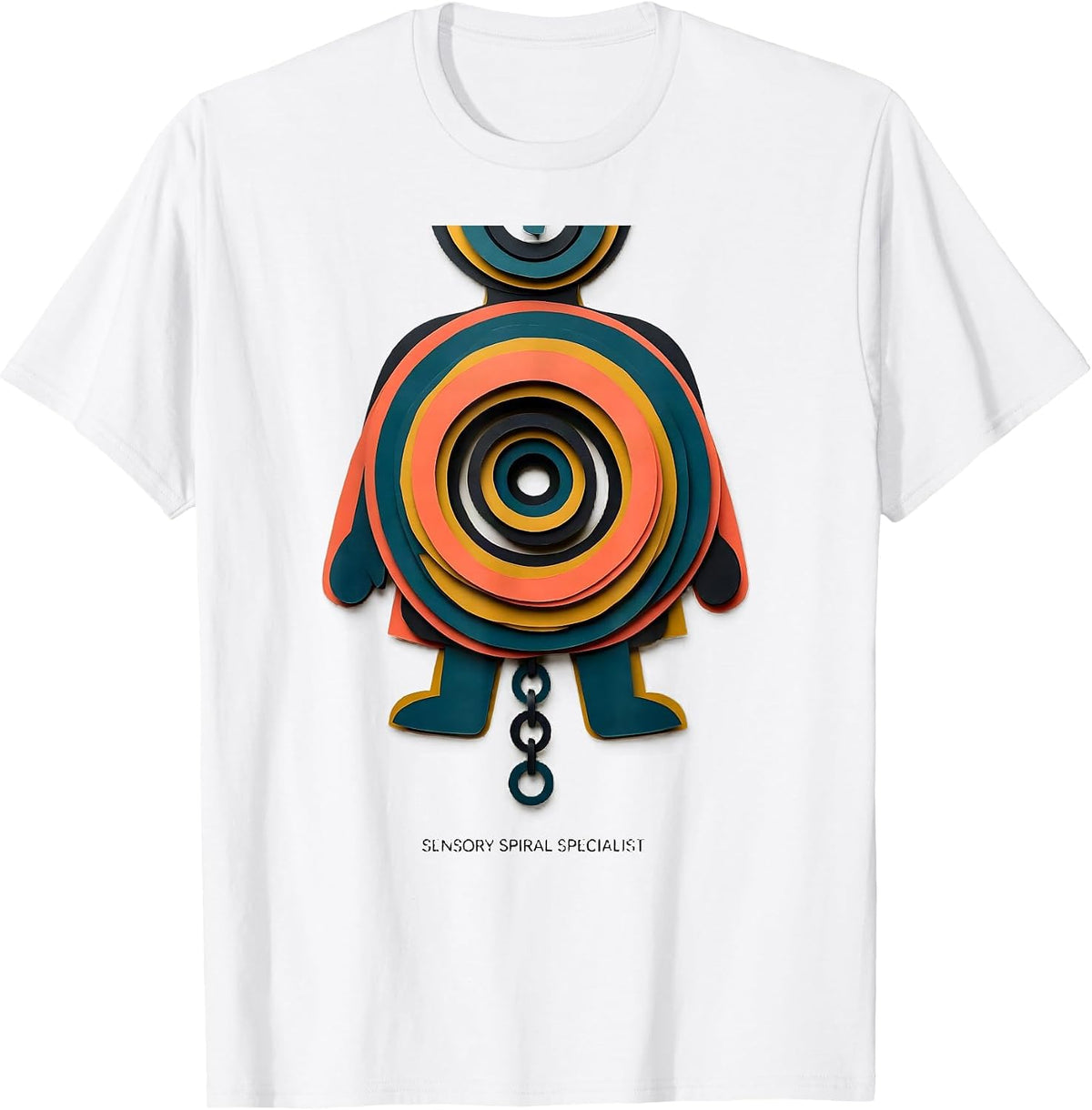Men's Sensory Spiral Specialist Occupational Therapy OT Student T-Shirt - White