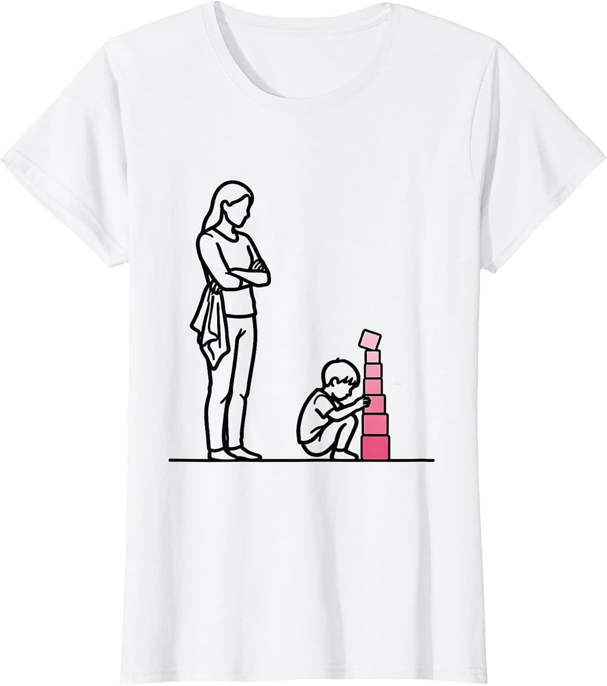 Women's Montessori Guide Teacher Method Pride Play Learning T-Shirt - White
