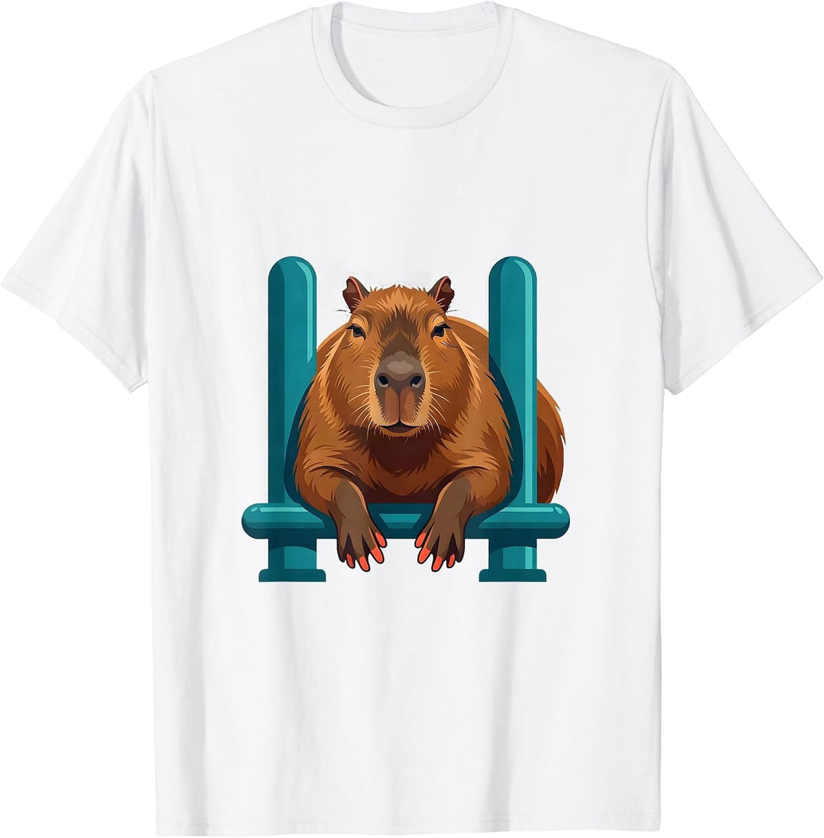 Men's Capybara Funny Animal Meme Humor T-Shirt - White
