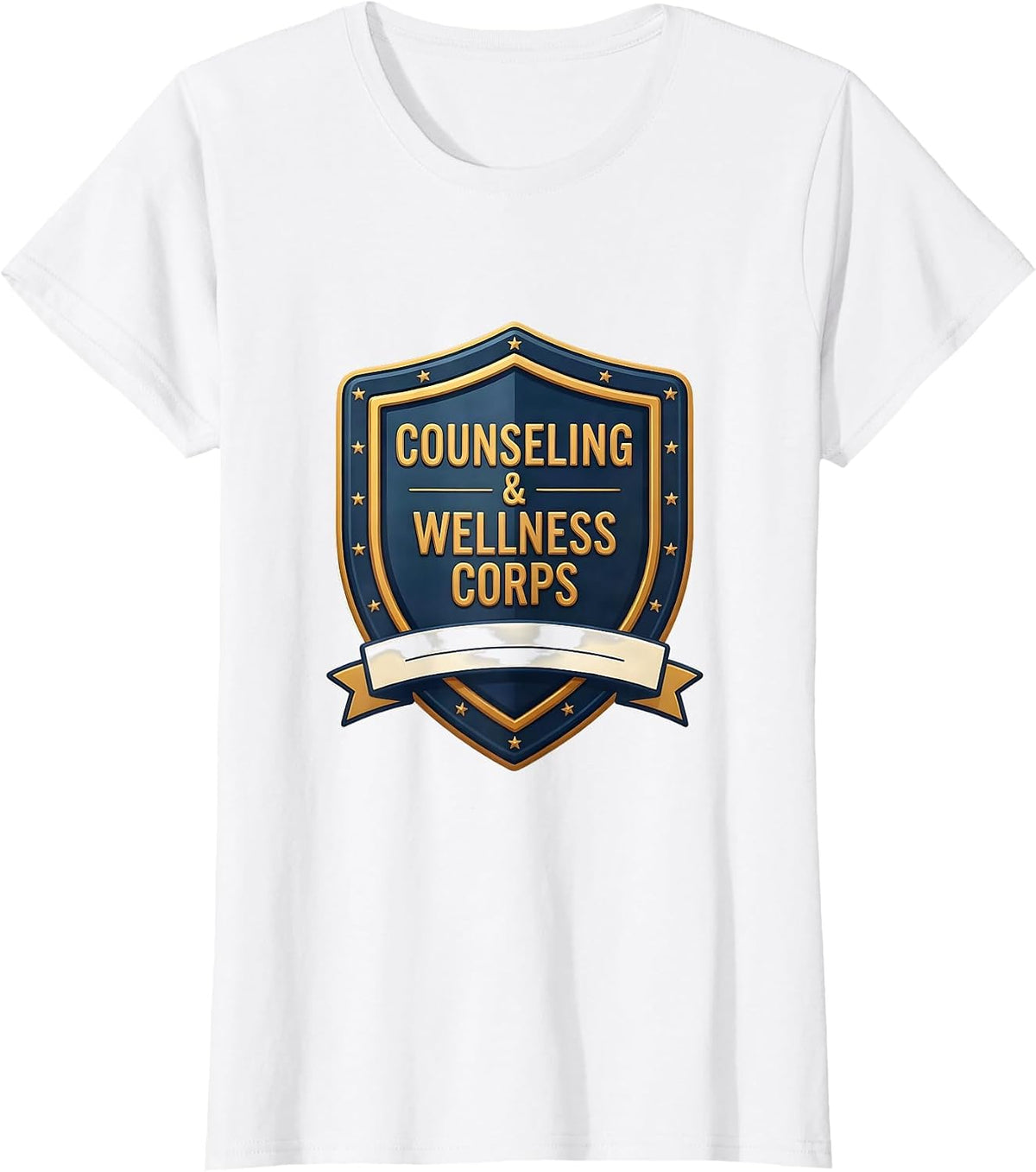 Women's Counseling & Wellness Corps School Counselor Mental Health T-Shirt - White