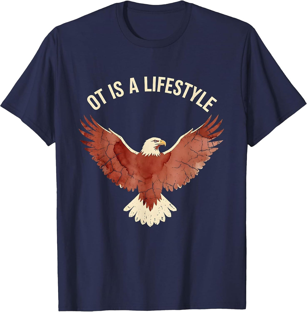 OT Is A Lifestyle Occupational Therapy Design T-Shirt - Navy Blue