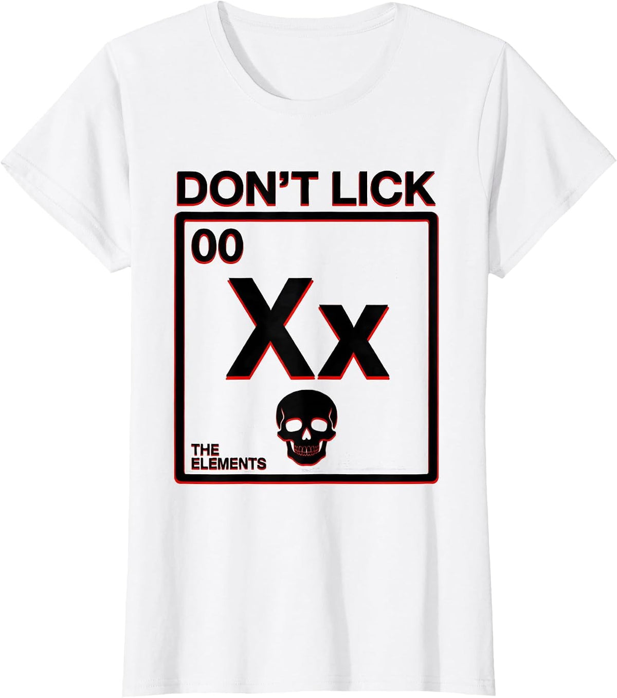 Women's Can I Lick It Periodic Table Science Design T-Shirt - White