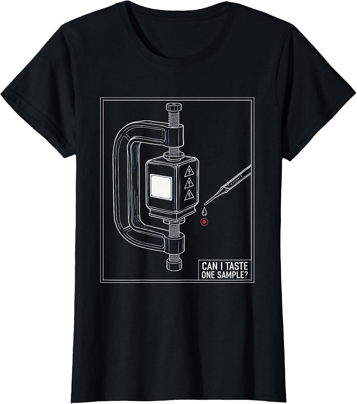 Women's Can I Taste One Sample Funny Periodic Table Science Teacher T-Shirt - Black