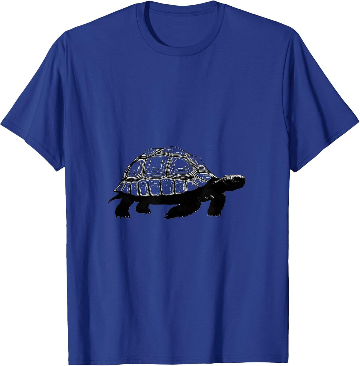Minimalist Tortoise Outline Funny Turtle Lover Gift T-Shirt - Royal Blue