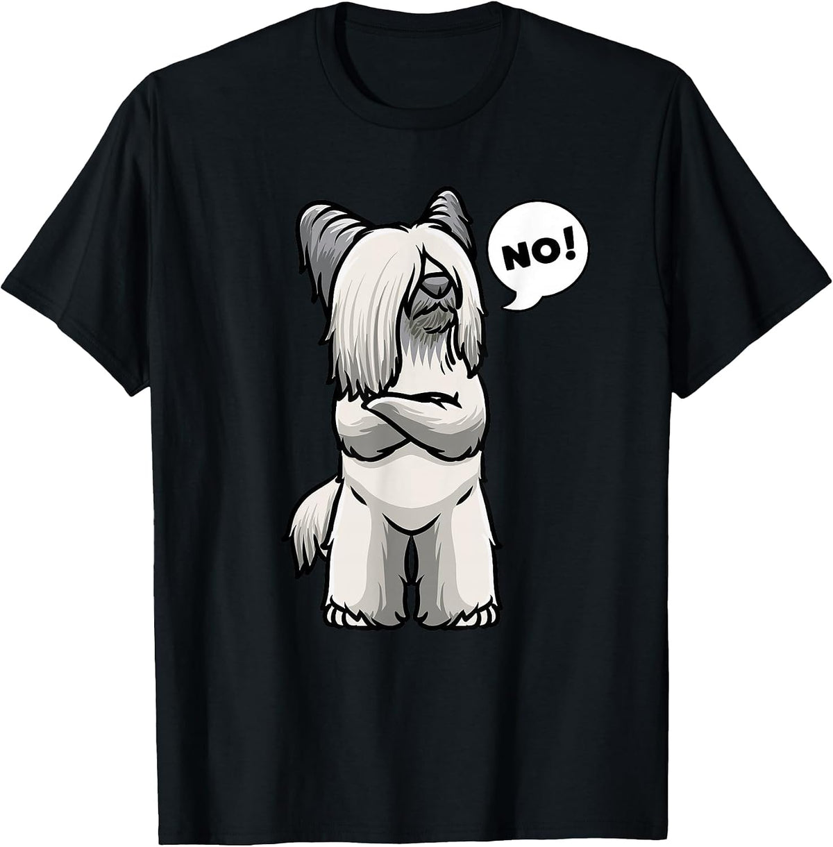 Skye Terrier Dog T-Shirt - Black
