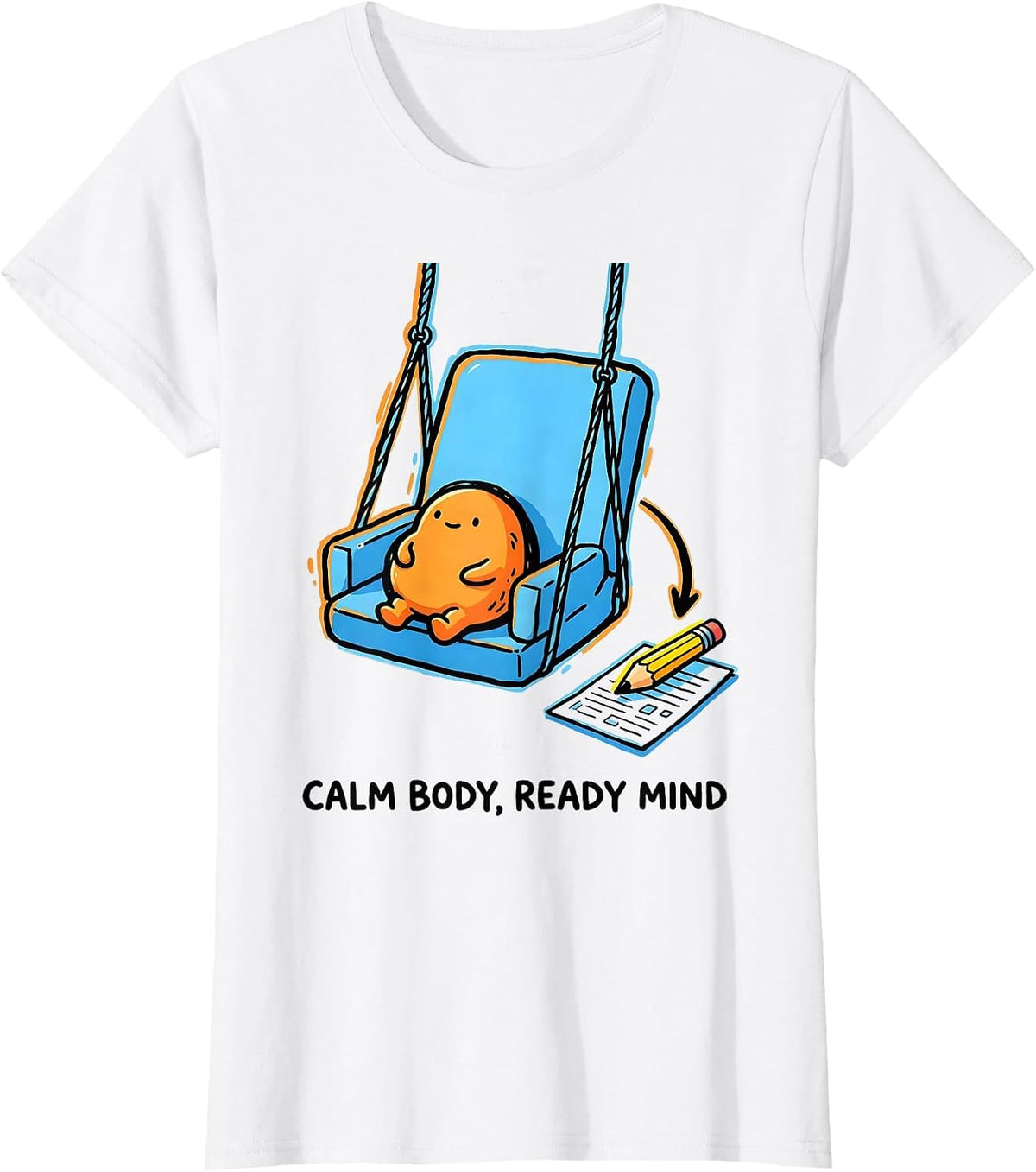 Women's Calm Body, Ready Mind Occupational Therapy Sensory T-Shirt - White