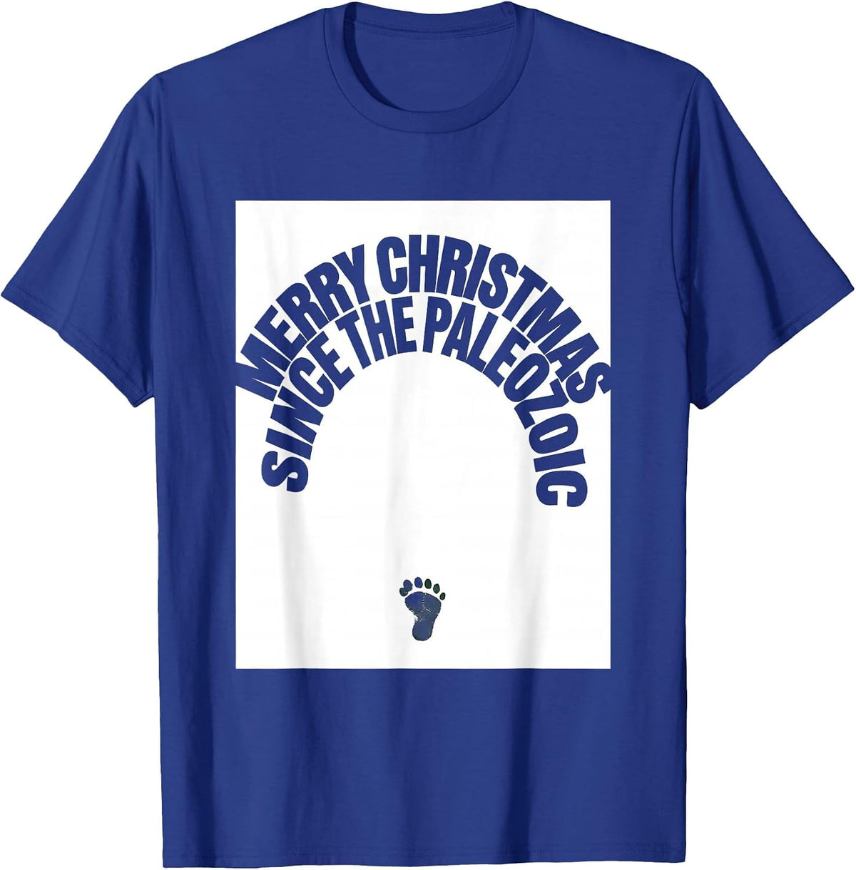 Merry Christmas Since The Paleozoic Funny Dinosaur Lover T-Shirt - Royal Blue