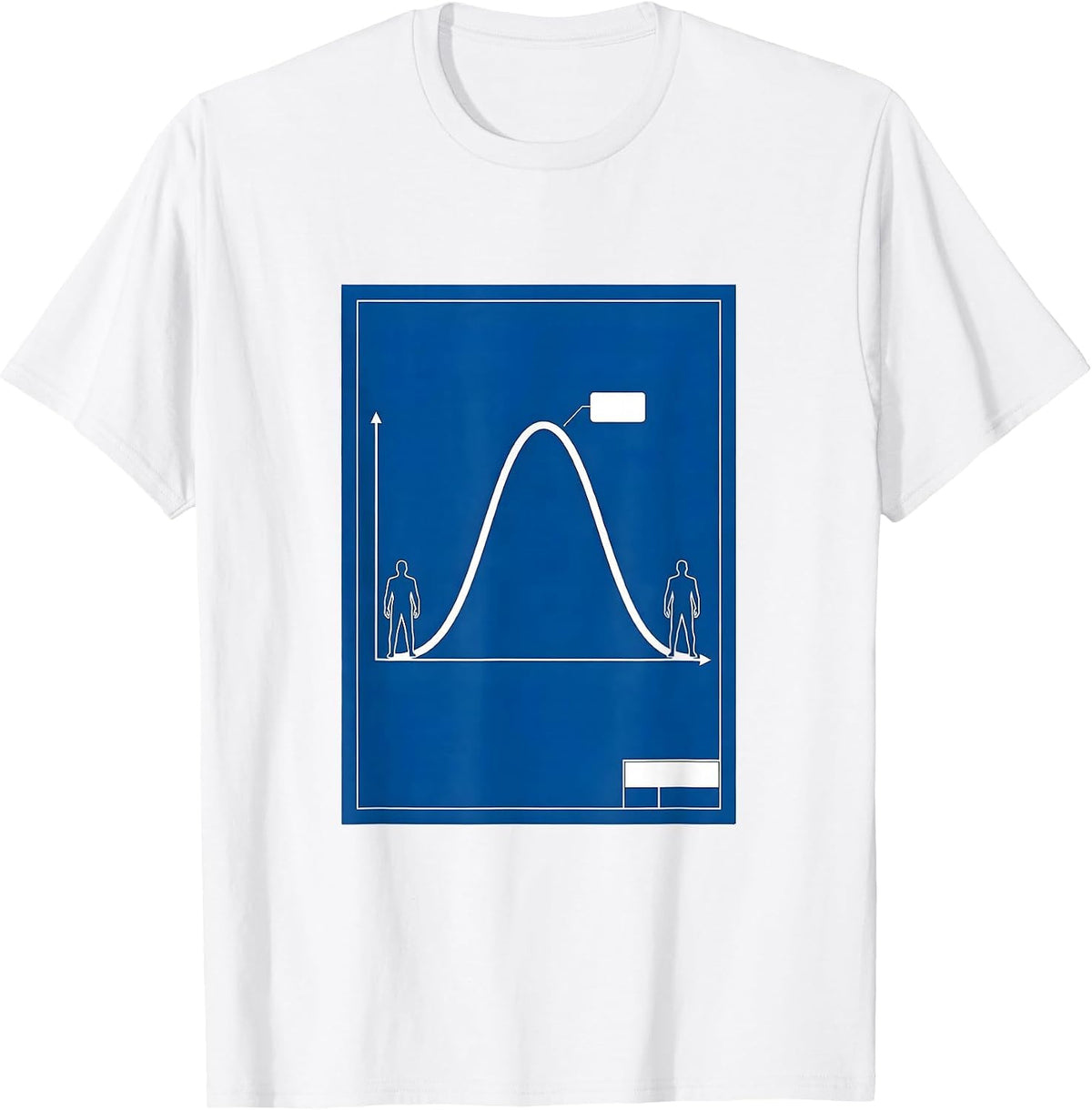 Men's Reaction Coordinate Curve Technical Blueprint Science Humor T-Shirt - White