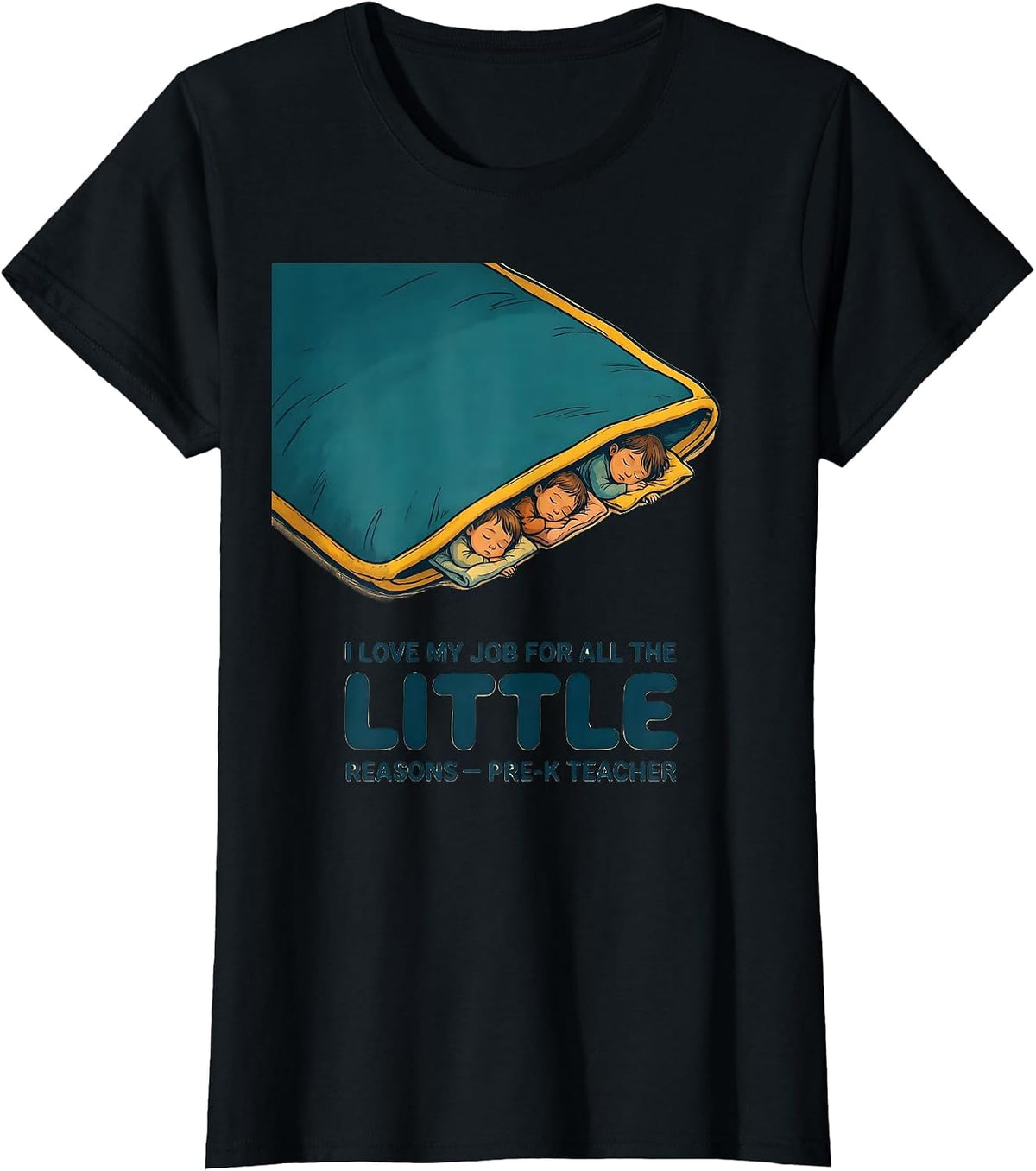 I Love My Job For All The Little Reasons — Pre-K Teacher T-Shirt - Black