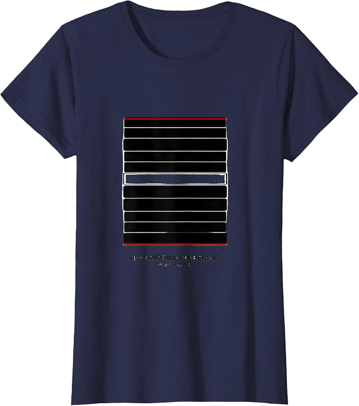 Women's One Grapevine Goes Rogue, We Still Match Line Dance T-Shirt - Navy Blue