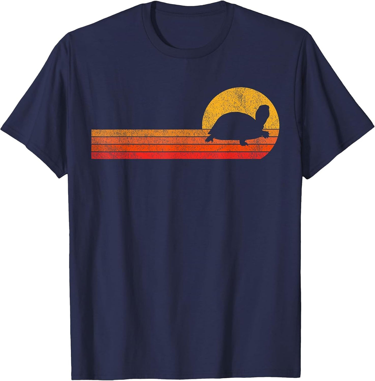 Tortoises Turtle Lover Funny Tortoise Retro T-Shirt - Navy Blue
