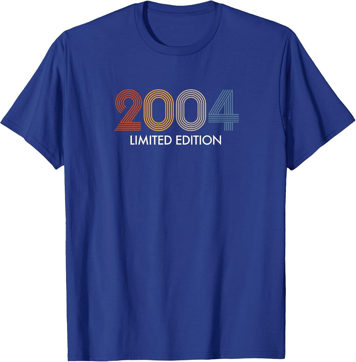 Retro 21 Years Vintage 2004 Limited Edition 21st Birthday T-Shirt - Royal Blue