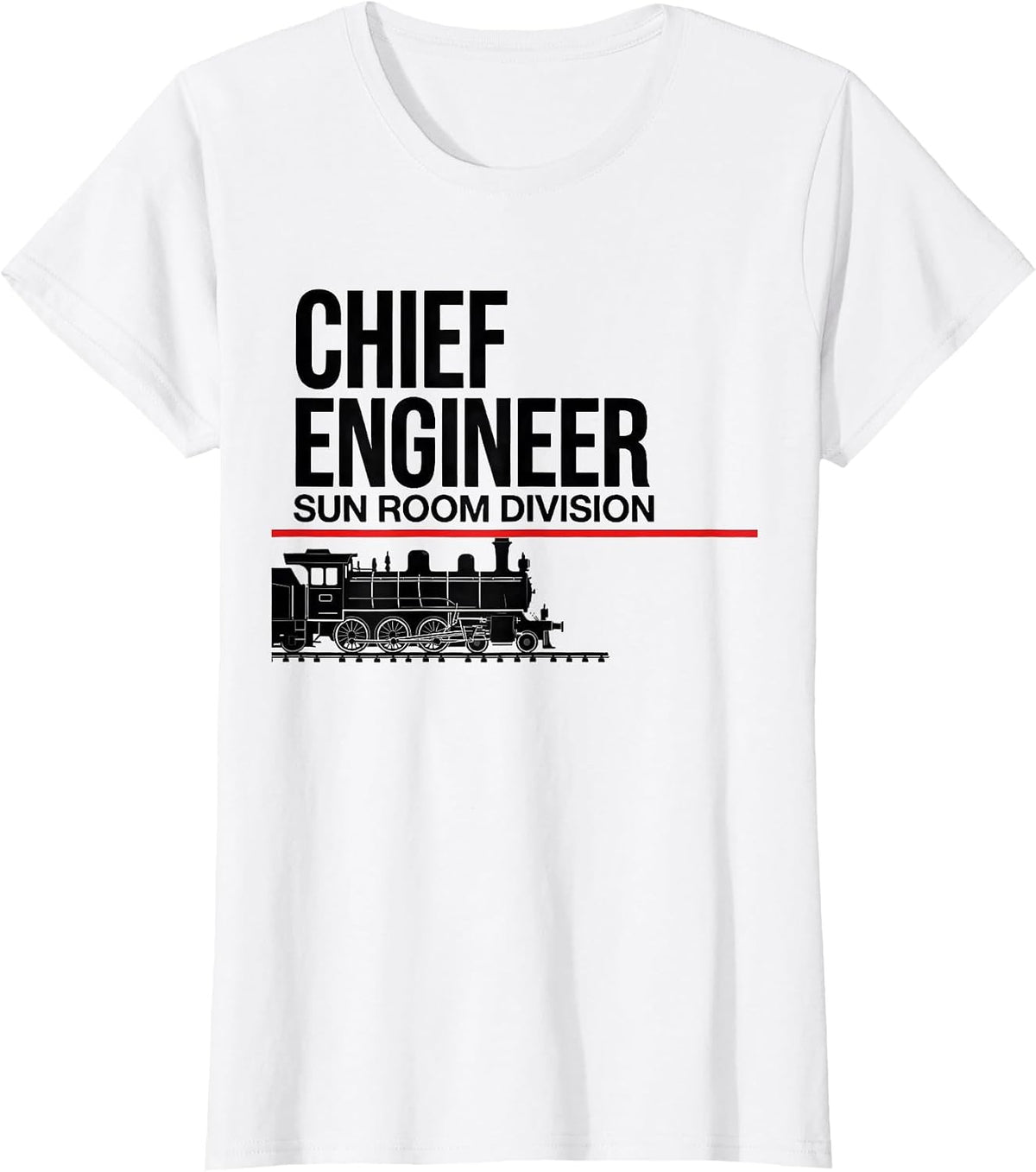 Chief Engineer Sun Room Division Vintage Steam Train T-Shirt - White