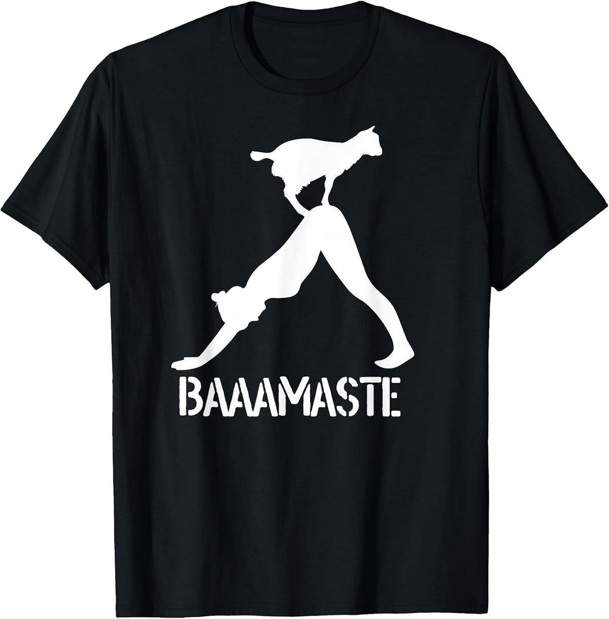 Funny Baamaste Goat Yoga T-Shirt - Black