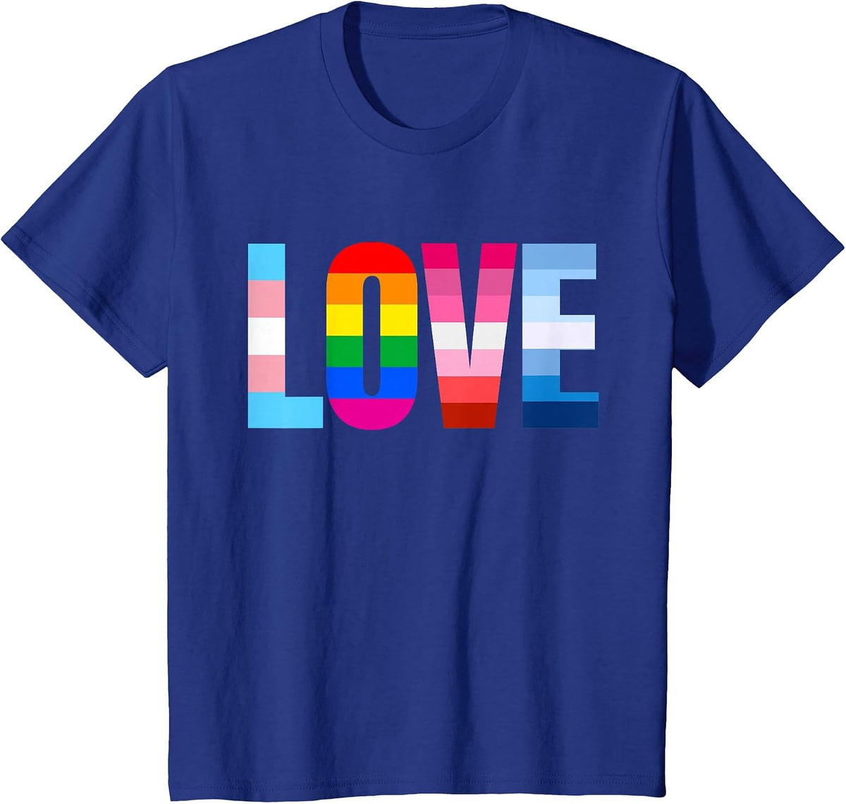 LGBT Pride Rainbow LGBTQ Love T-Shirt - Royal Blue