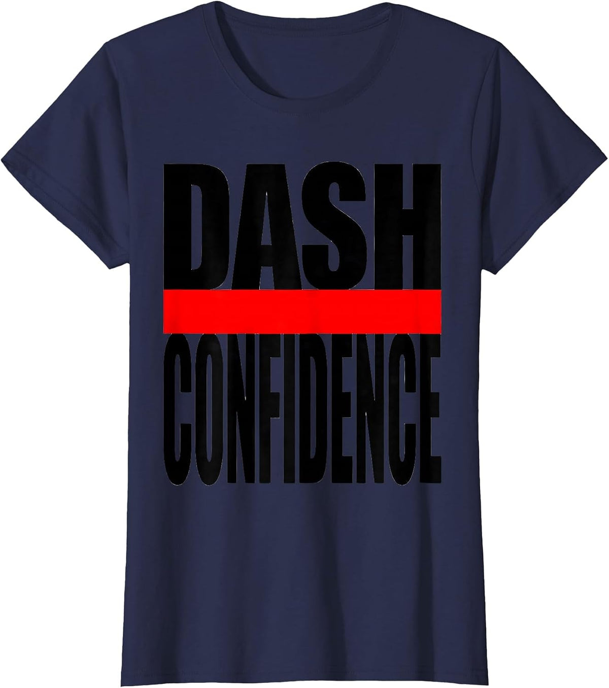 Women's Dash Of Confidence Funny Grammar Teacher English Punctuation T-Shirt - Navy Blue