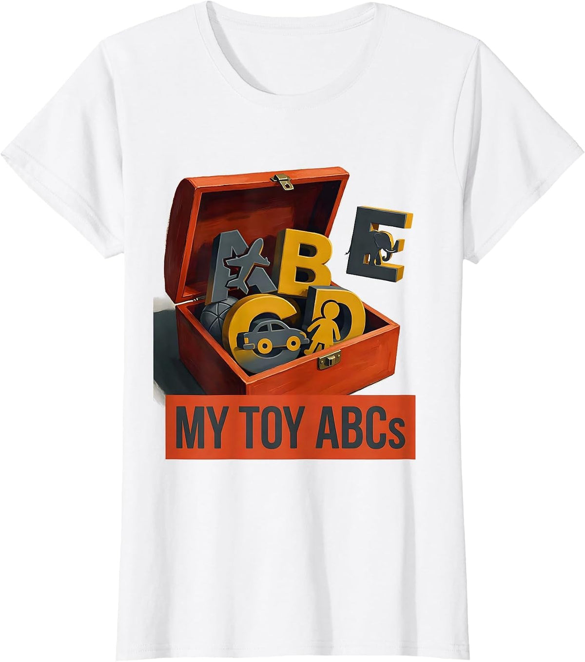 My Toy ABCs Educational Kids Alphabet Learning Preschool T-Shirt - White