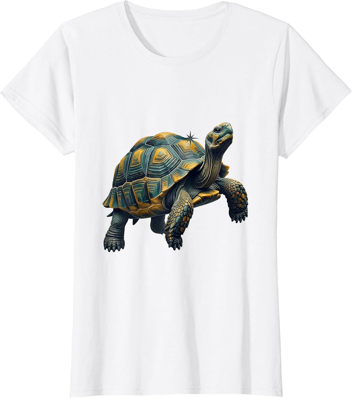 Women's Tortoise Midcentury Modern Pet Lover Humor T-Shirt - White