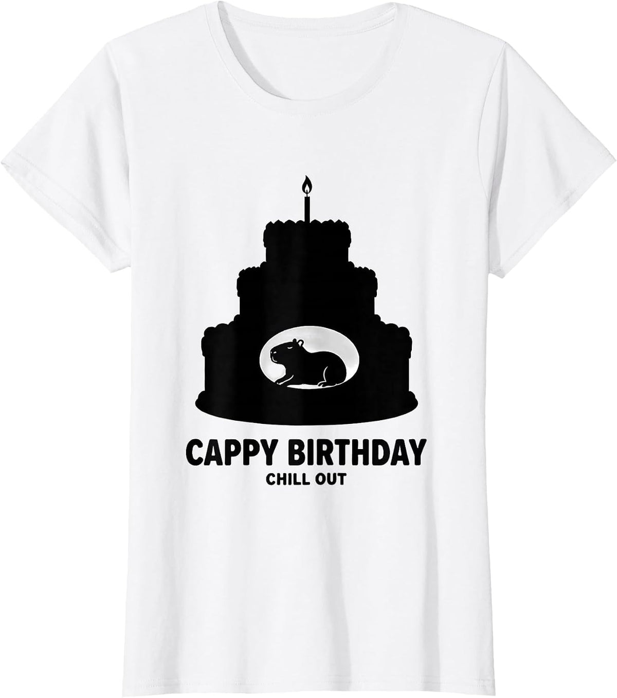 Cappy Birthday Chill Out Cute Capybara Birthday Gift T-Shirt - White