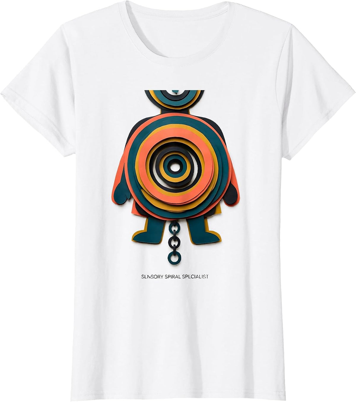 Sensory Spiral Specialist Occupational Therapy OT Student T-Shirt, Women, White, X-Small - As Pictured