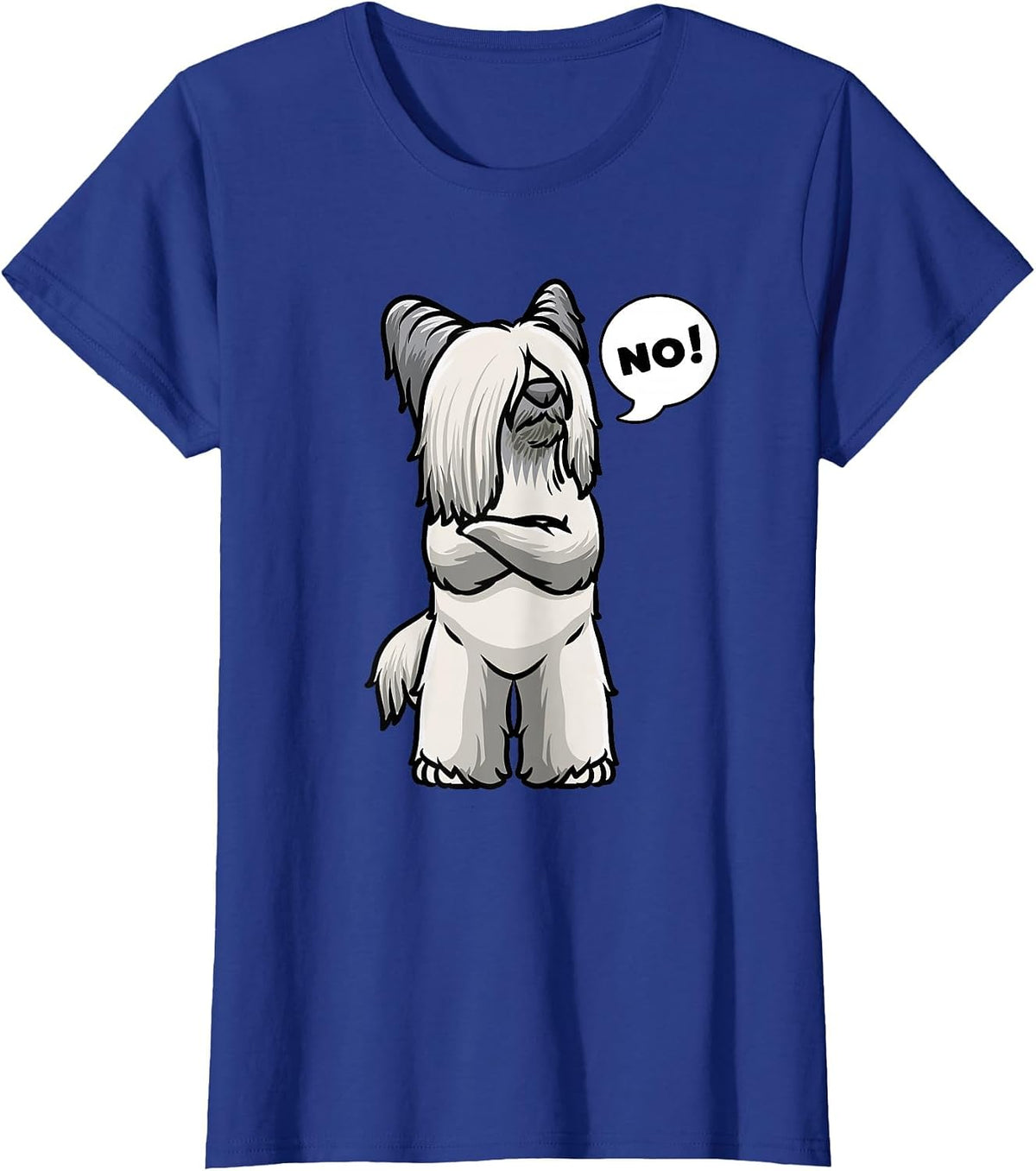 Skye Terrier Dog T-Shirt - Royal Blue