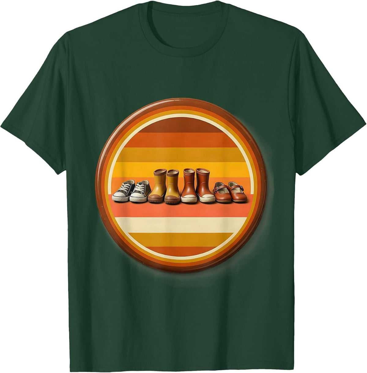 Men's Tiny Shoes At The Door Preschool Teacher Gift T-Shirt - Dark Green