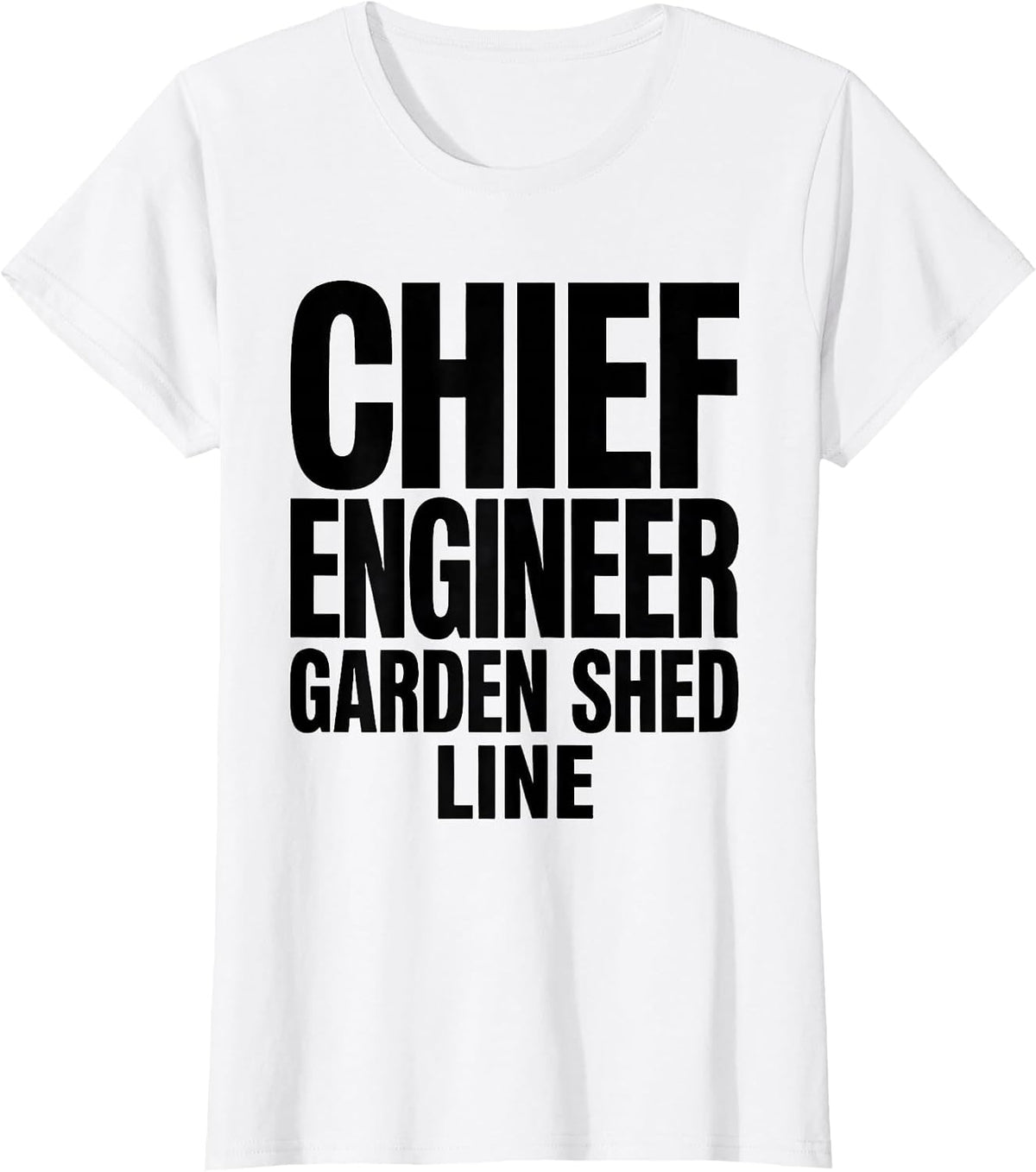 Chief Engineer Garden Shed Line Funny Train Engineer Vintage T-Shirt - White