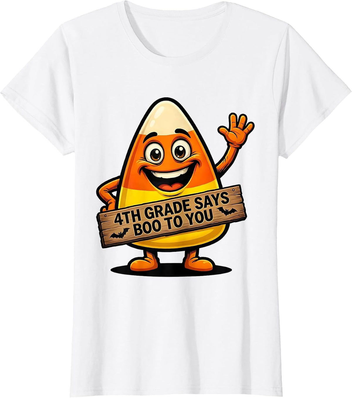 Women's 4th Grade Says Boo To You Funny Teacher Halloween Group T-Shirt - White