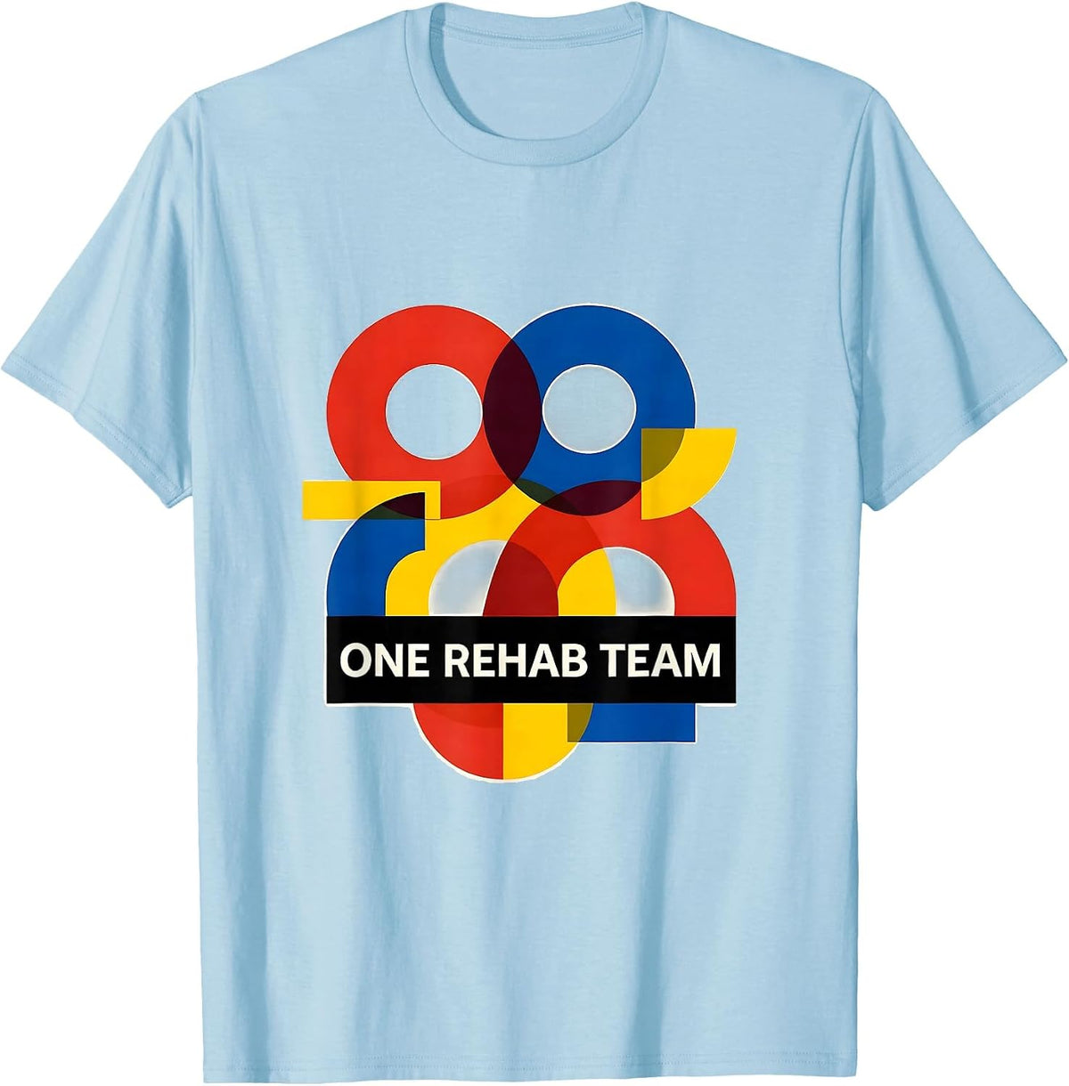Men's One Rehab Team Modernist Occupational Therapist Physical T-Shirt - Baby Blue