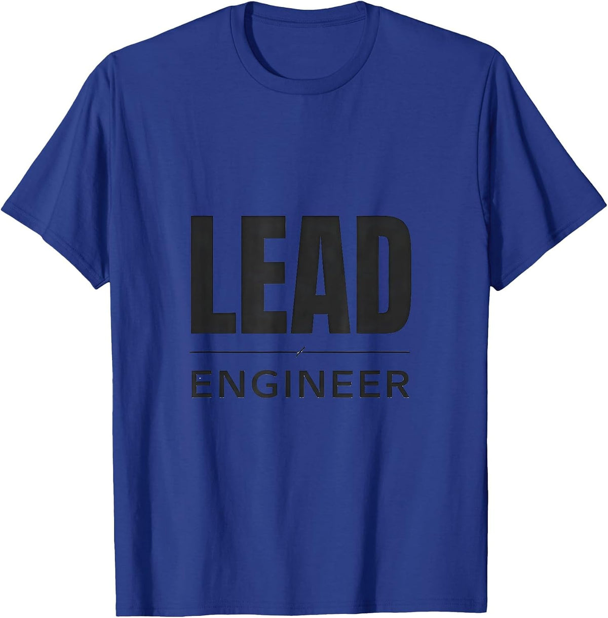 Lead Engineer Minimalist Train Enthusiast Deadpan Humor T-Shirt - Royal Blue