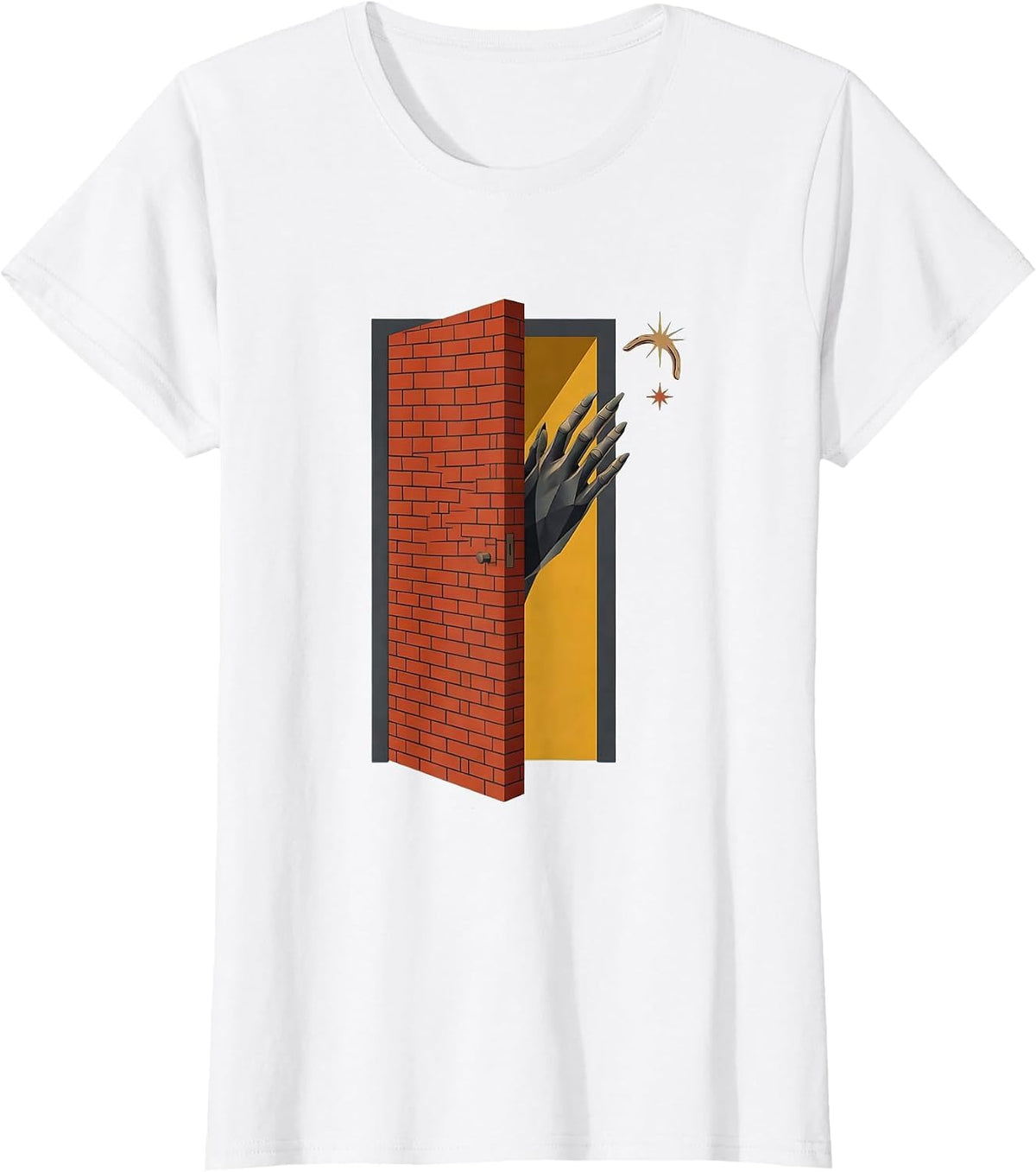 Occupational Therapy Hand Opening Door Graphic T-Shirt - White