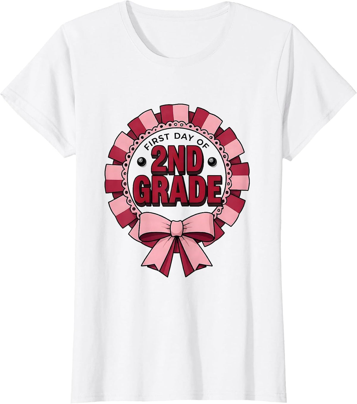 First Day Of 2nd Grade Coquette Bow Back To School Girly T-Shirt - White