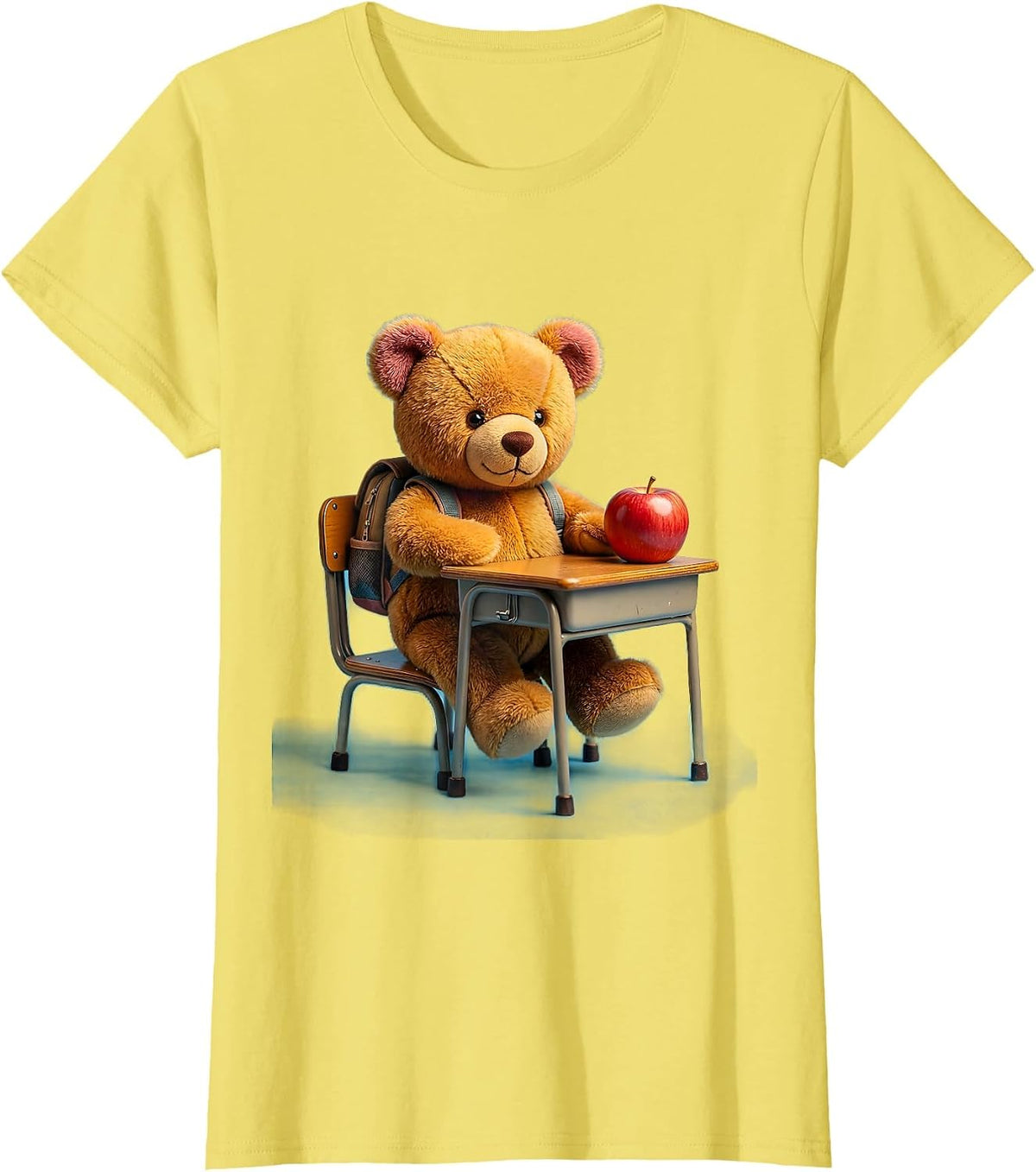 Women's Cute Teddy Bear Teacher Prek Classroom Gift T-Shirt - Lemon Yellow
