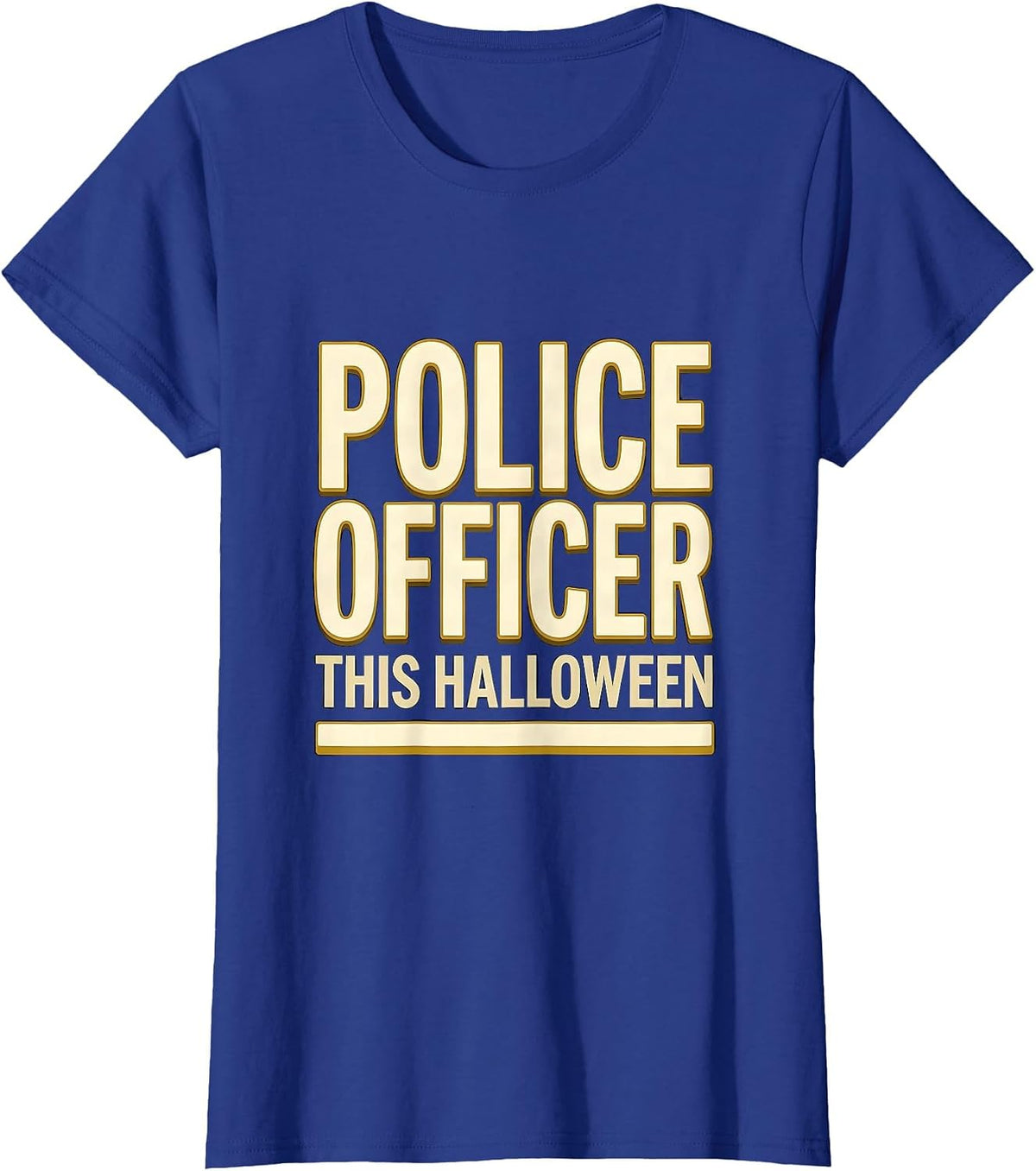 Women's Police Officer This Halloween Costume Halloween Party T-Shirt - Royal Blue