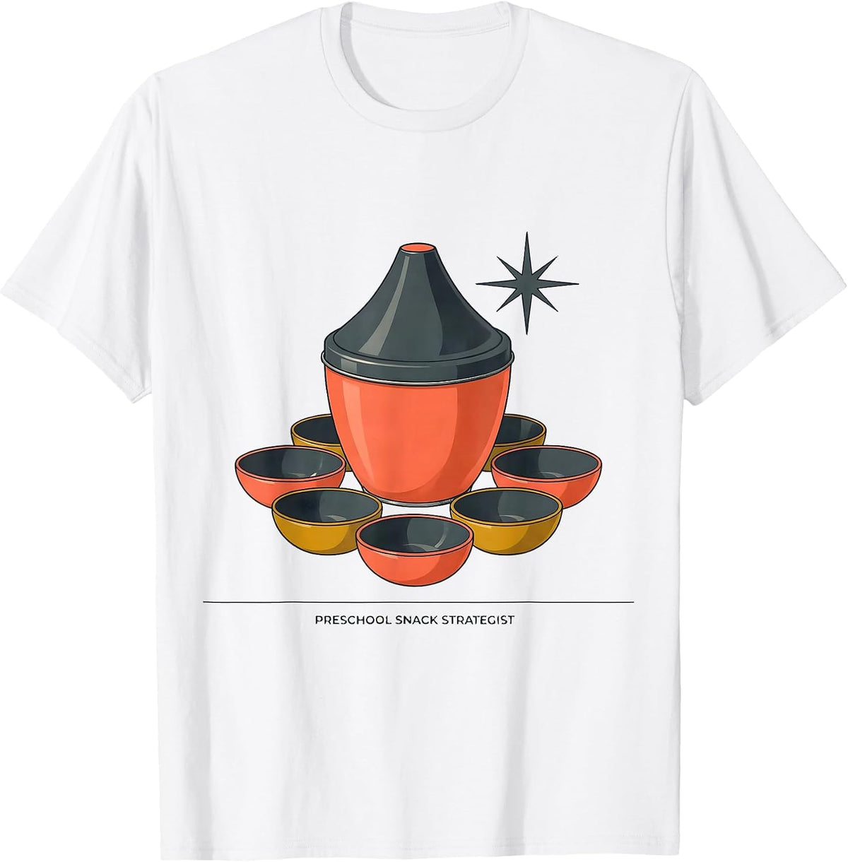 Men's Preschool Snack Strategist Funny Daycare Provider Childcare T-Shirt - White